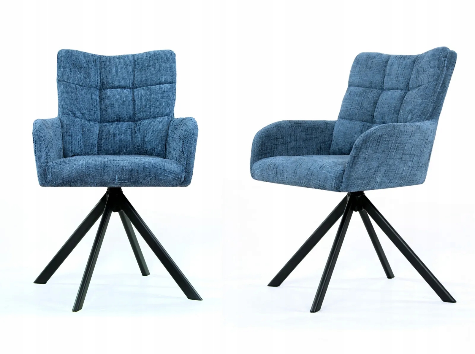 Sada 2 kusů čalouněných židlí do obývacího pokoje, jídelny, kanceláře, modré