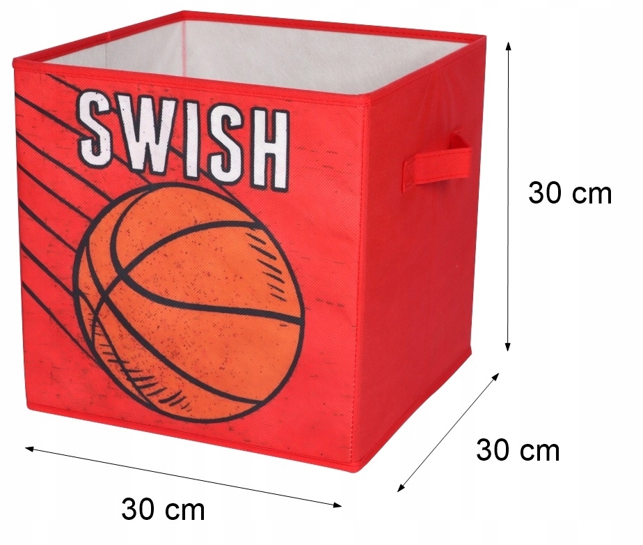 Kosz tekstylny 30×30×30 cm swish piłka zabawa praktyczne przechowywanie