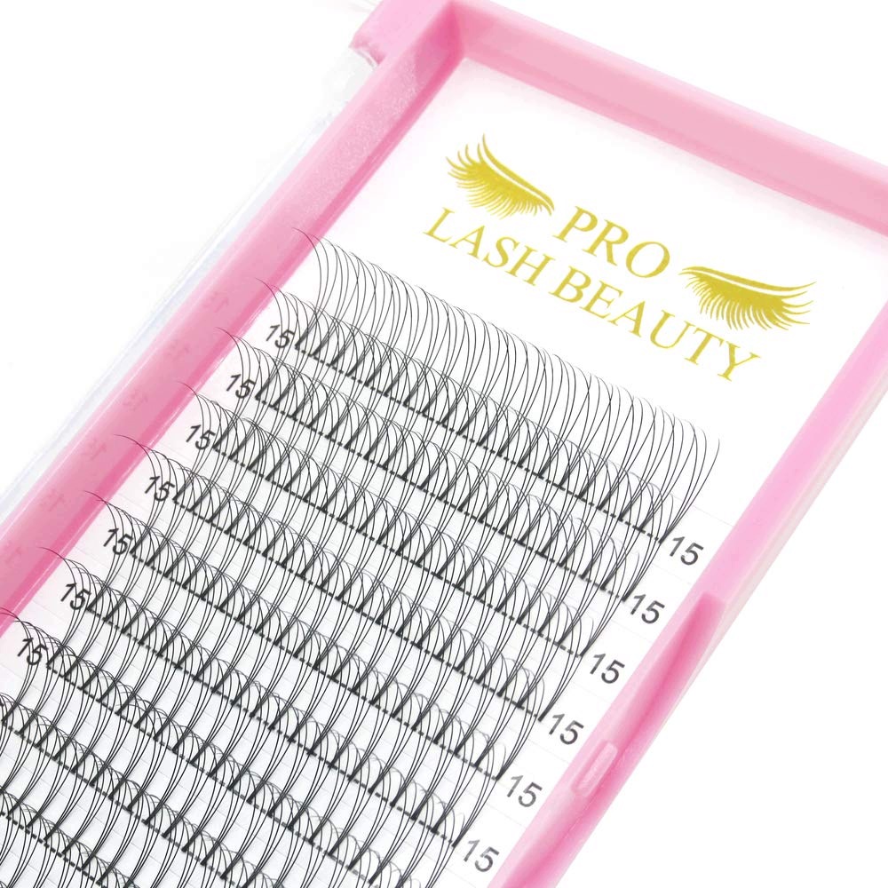 Hotové Pupínky Řasy Prodlužování 3D C 0.10 11 Mm 12 Kusů Pro Lashbeauty
