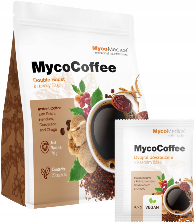 Levně MycoMedica MycoCoffee káva s vitálními houbami 20 sáčků