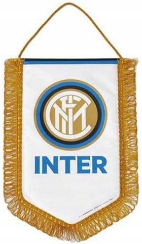 Duży oficjalnie licencjonowany proporczyk Inter Mediolan herb 20 x 28 cm