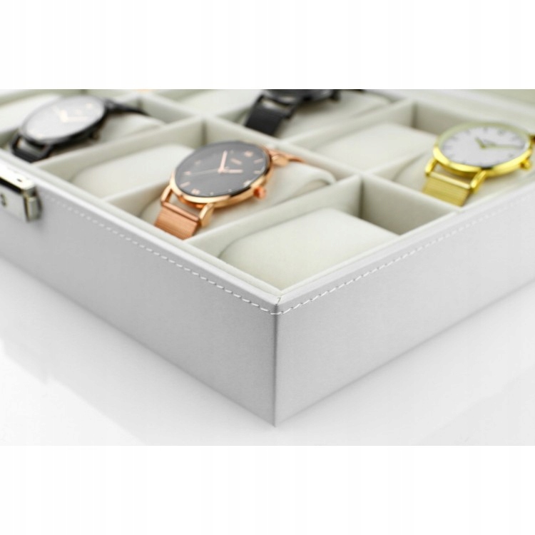 PUDEŁKO SZKATUŁKA ETUI NA 12 ZEGARKÓW EKOSKÓRA Płeć uniseks