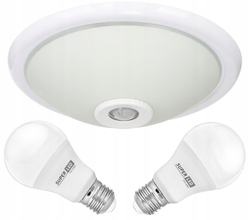 

Plafon Led 2x E27 15W czujnik ruchu i zmierzchu