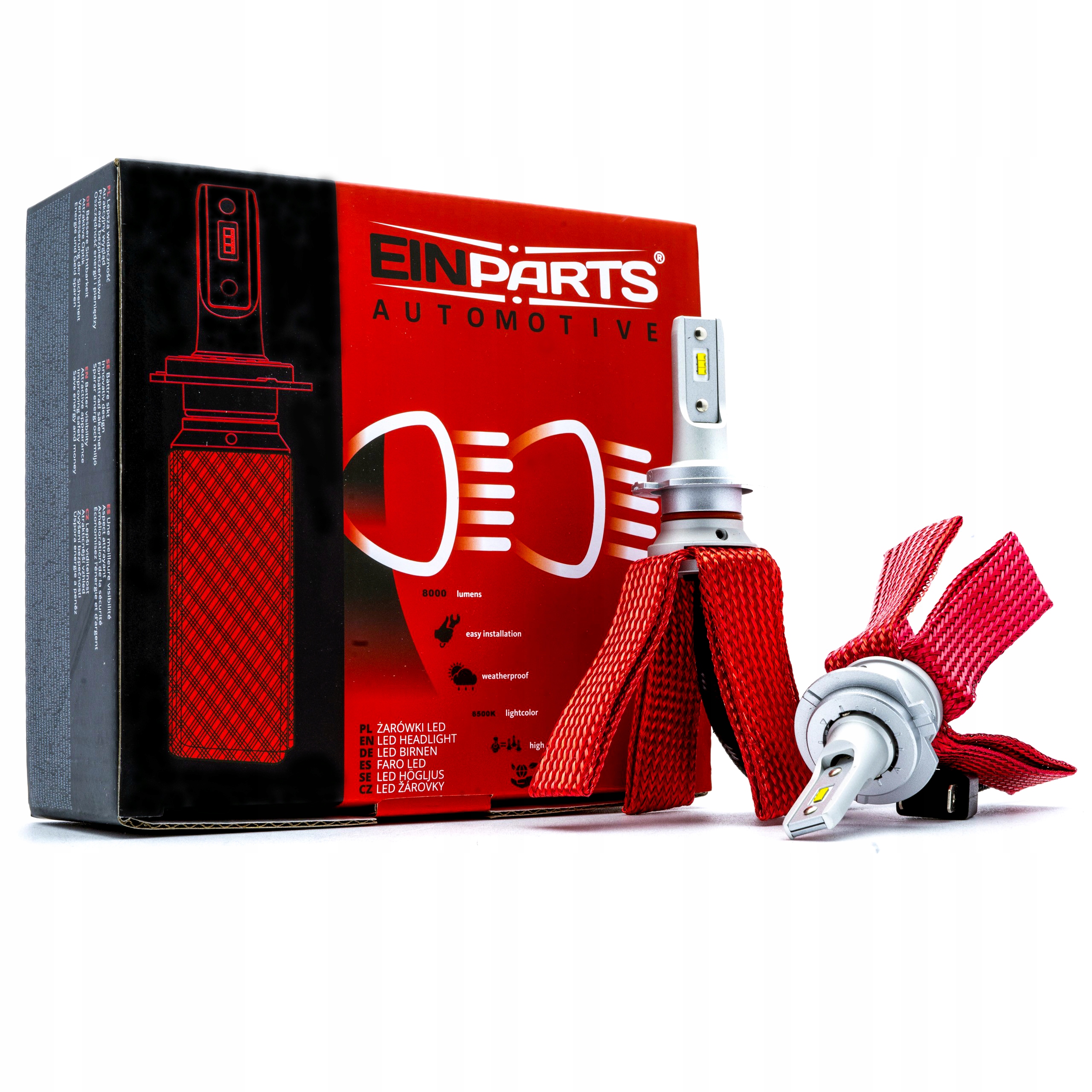 Prémiové Led Žárovky H7 Silné 6000K Canbus Einparts