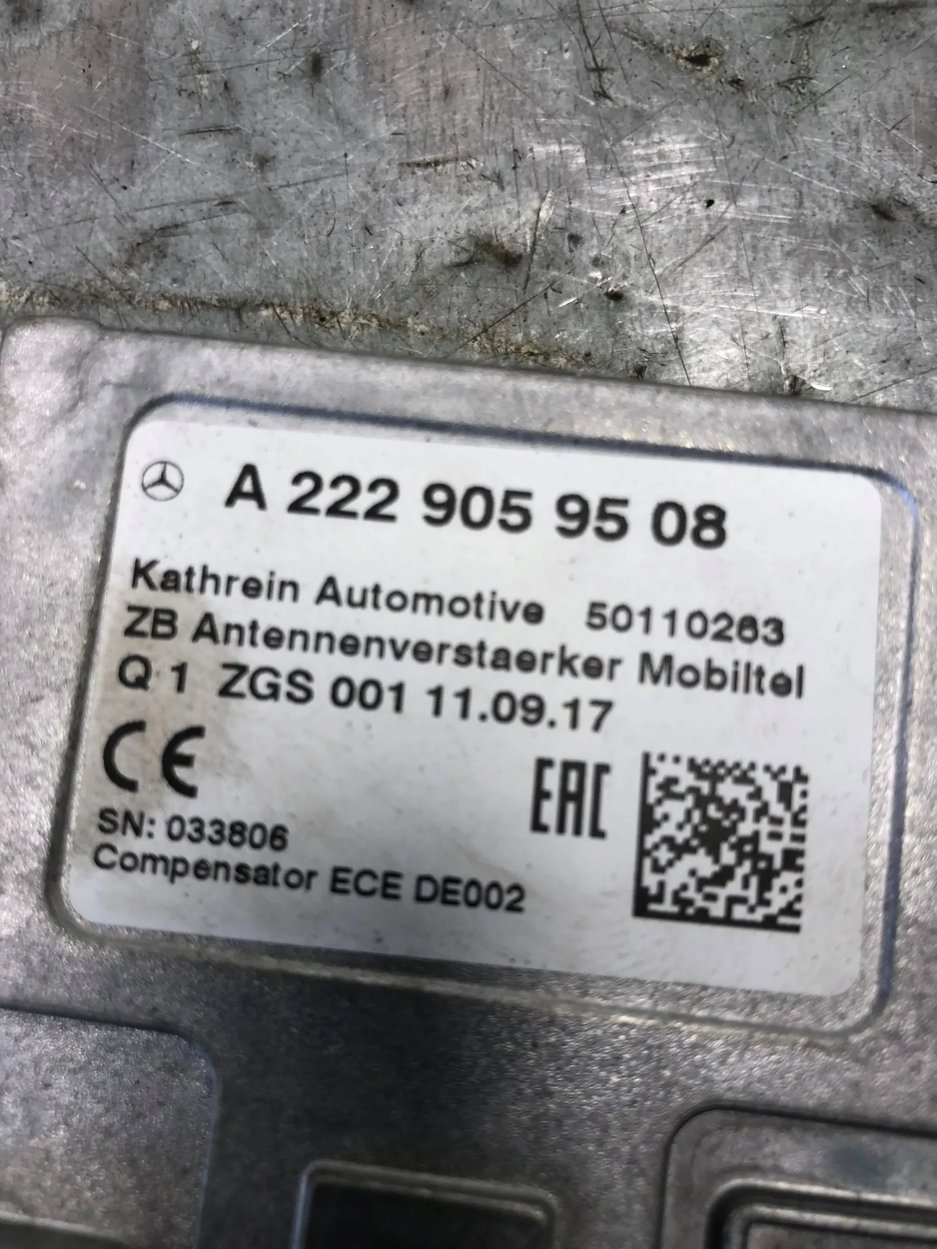 module control unit ANTENY MERCEDES S-KLASA W222 AMG A2229059508