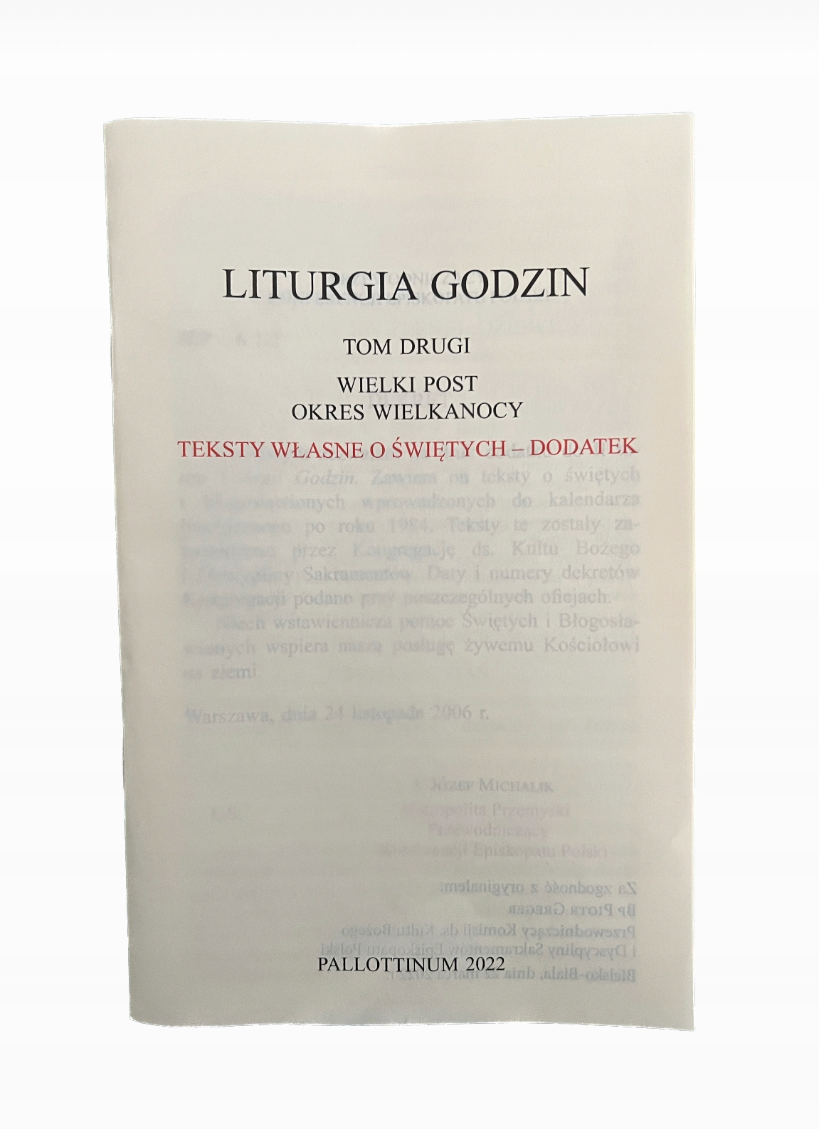 

Dodatek do Liturgii Godzin teksty o świętych t 2
