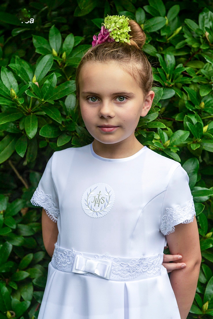 ALBA SUKIENKA KOMUNIJNA Z BOLERKIEM SZYTA NA MIARĘ Rozmiar 164