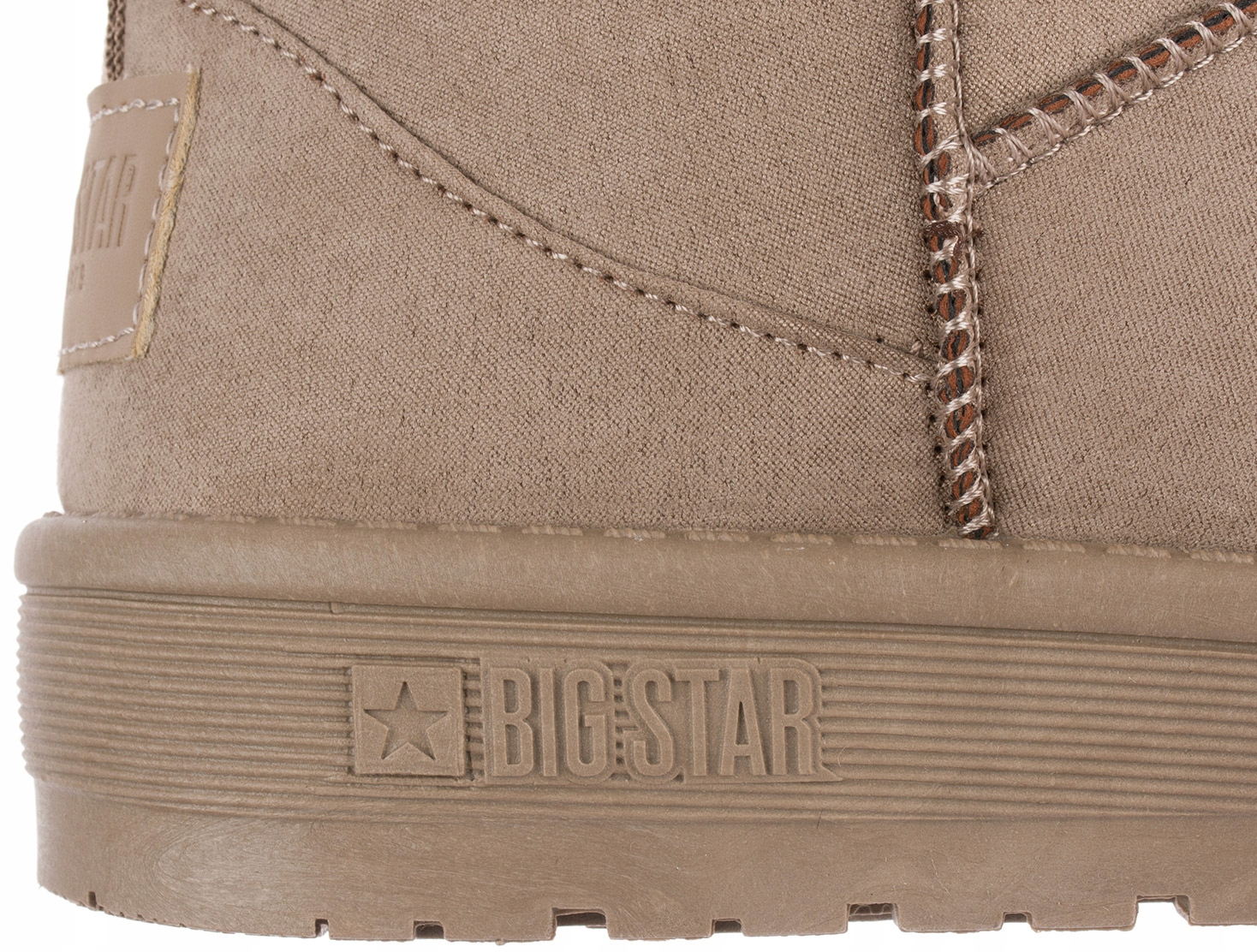 BIG STAR BUTY BOTKI ŚNIEGOWCE OCIEPLANE FUTERKIEM DAMSKIE BEŻOWE r. 39 Długość wkładki 24.5 cm