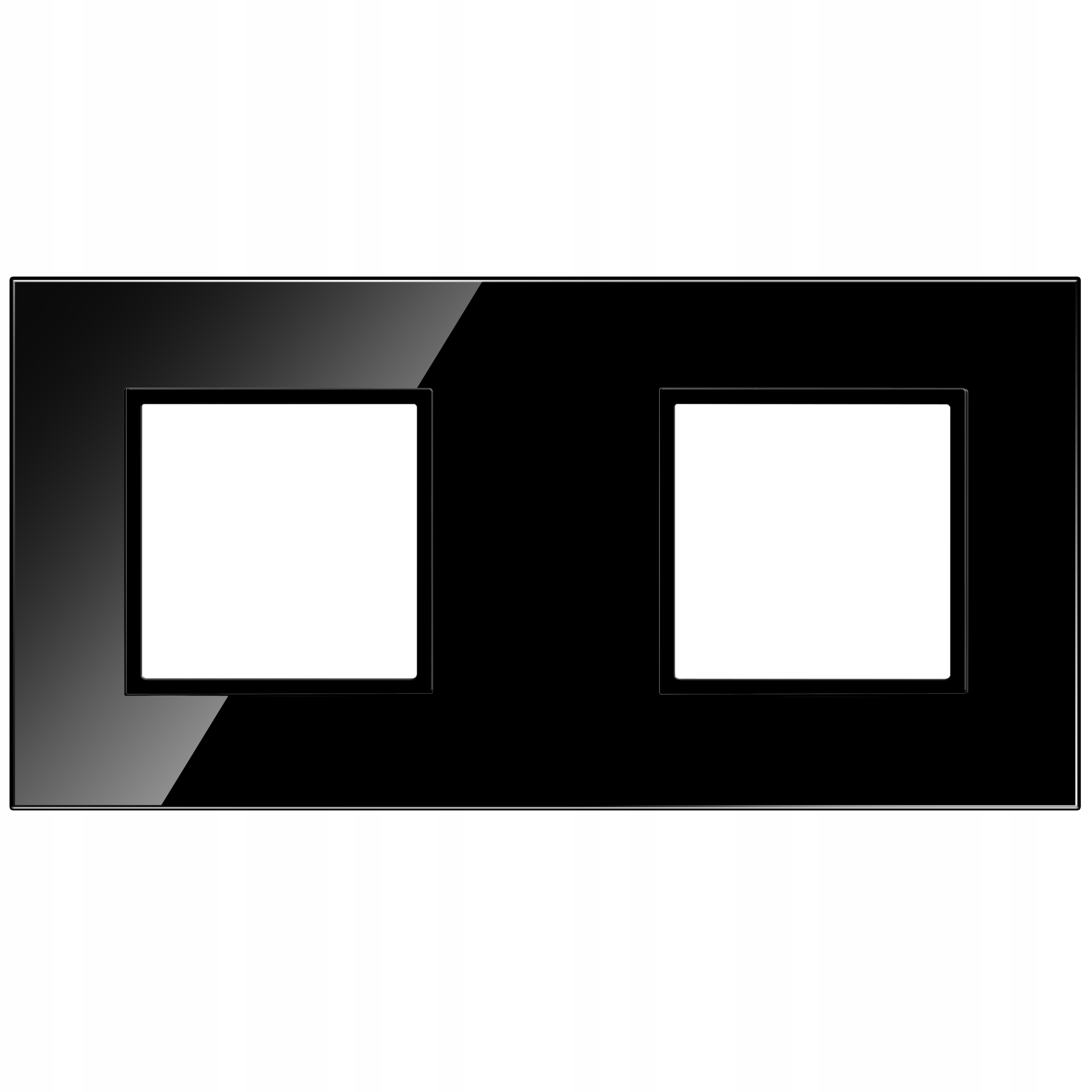 QUADRA RAMKA DO WŁĄCZNIK SZKLANY GNIAZDKO SZKLANE