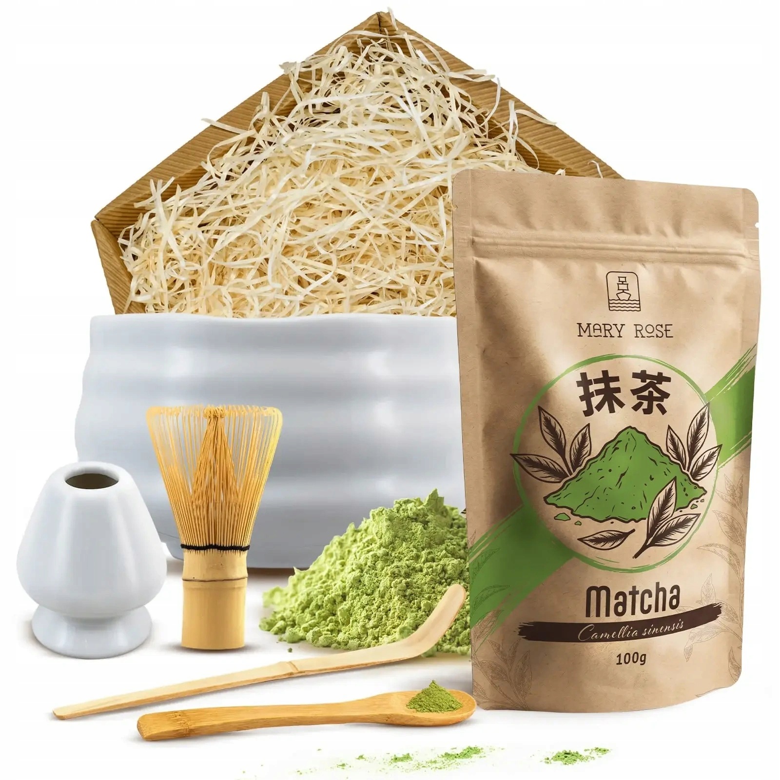 Dárková Sada Yuki pro přípravu čaje matcha 100 g