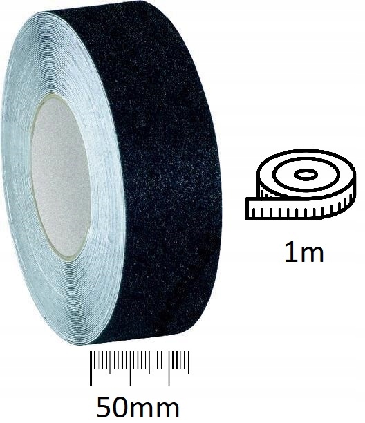

Taśma Antypoślizgowa Czarna 50 MM na metry 1m