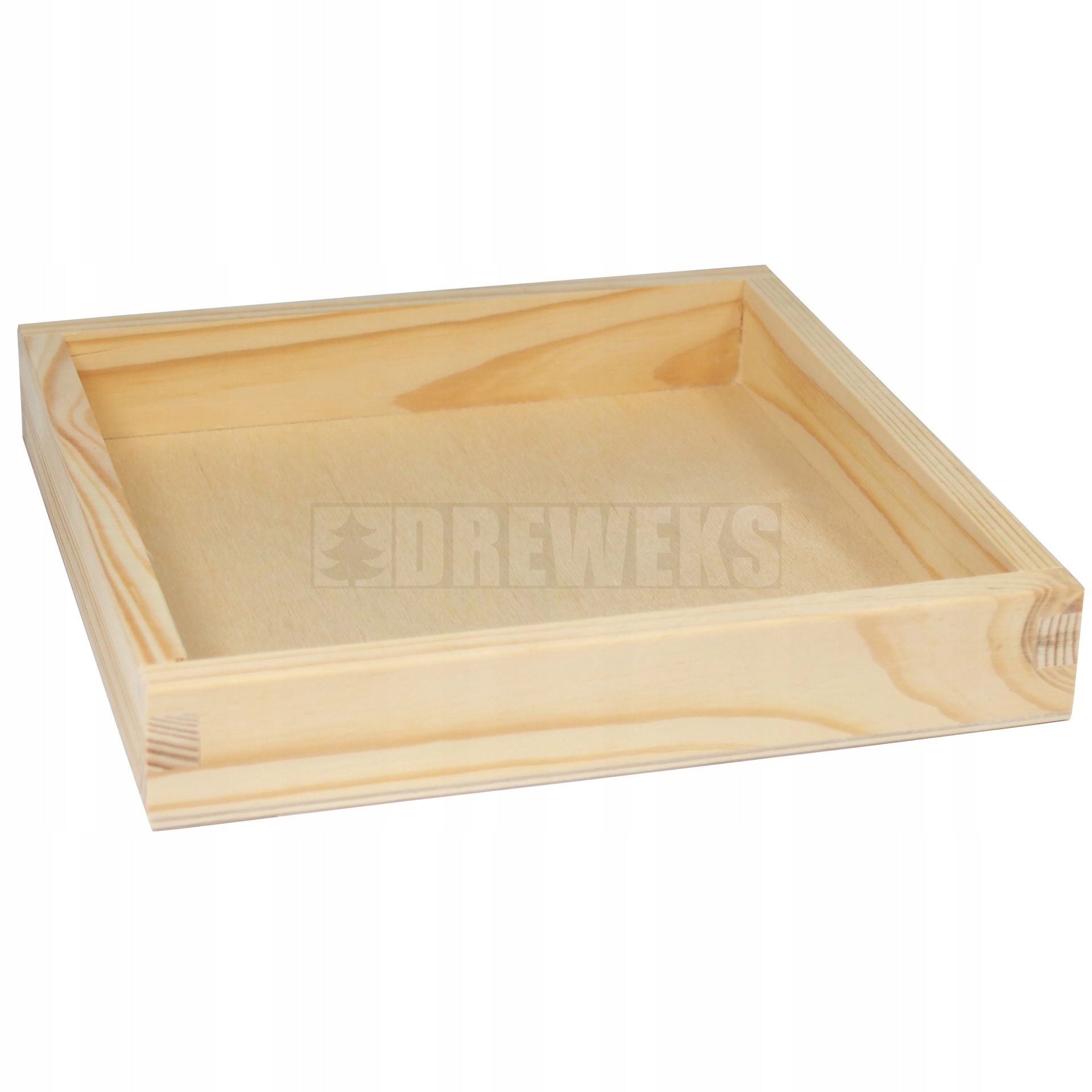 

Pojemnik drewniany kwadratowy 20x20cm tacka drewno