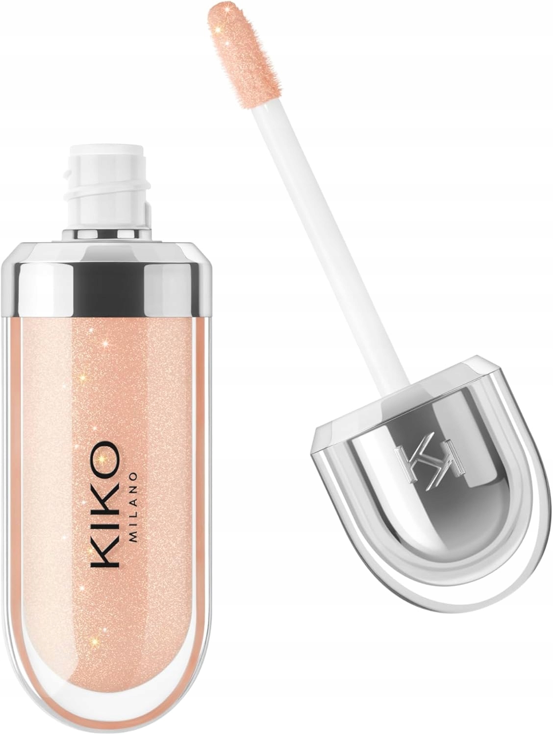 Kiko Milano lesk na rty 02 Natural Beige vyhlazující vysoký lesk 6,5 ml