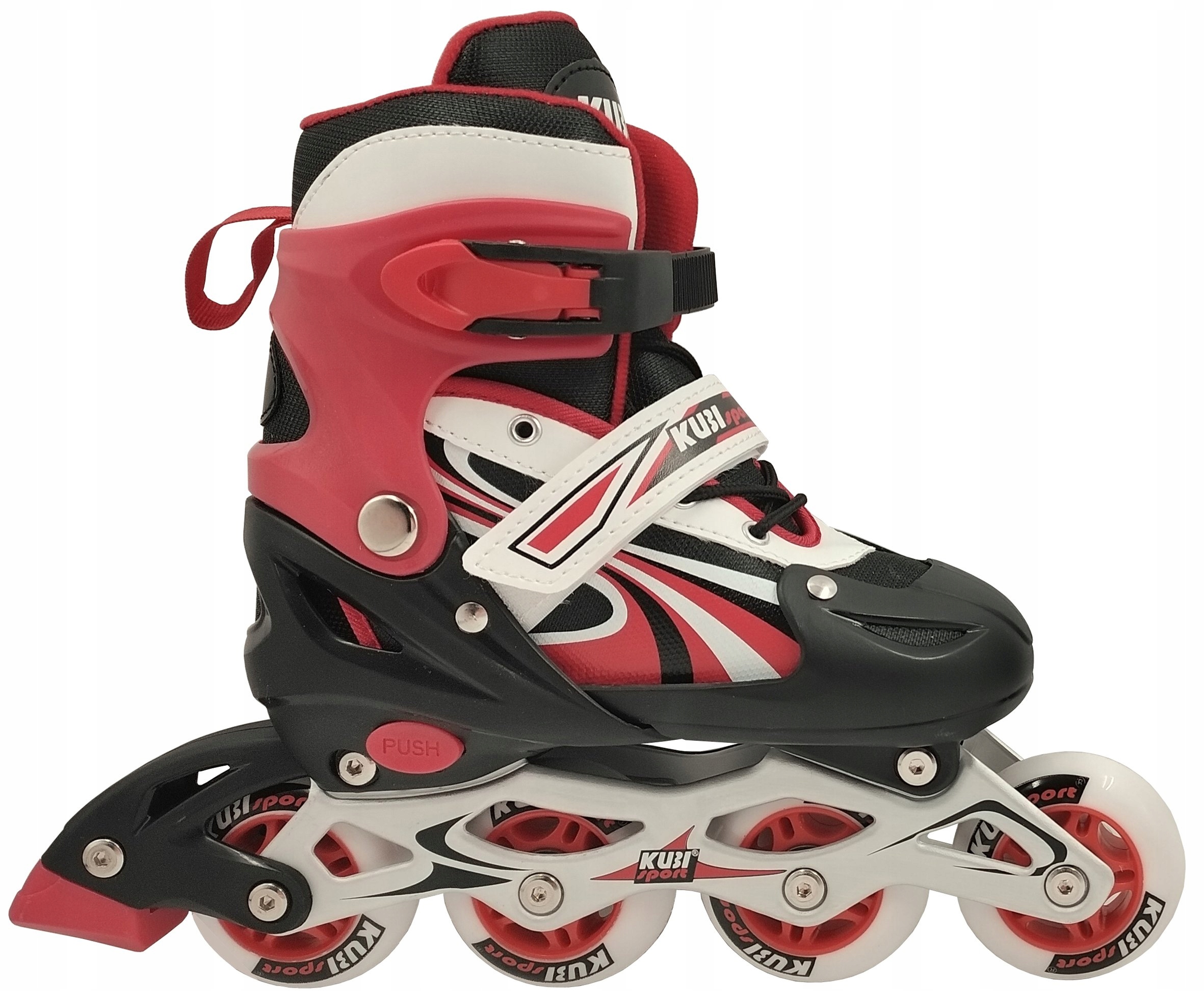 Dětské inline brusle roztahovací CS310K červené velikost 38-42