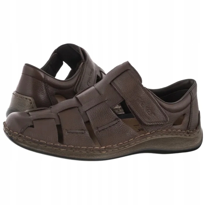 Dámské kožené polobotky Rieker Hnědé 05281-25 Brown