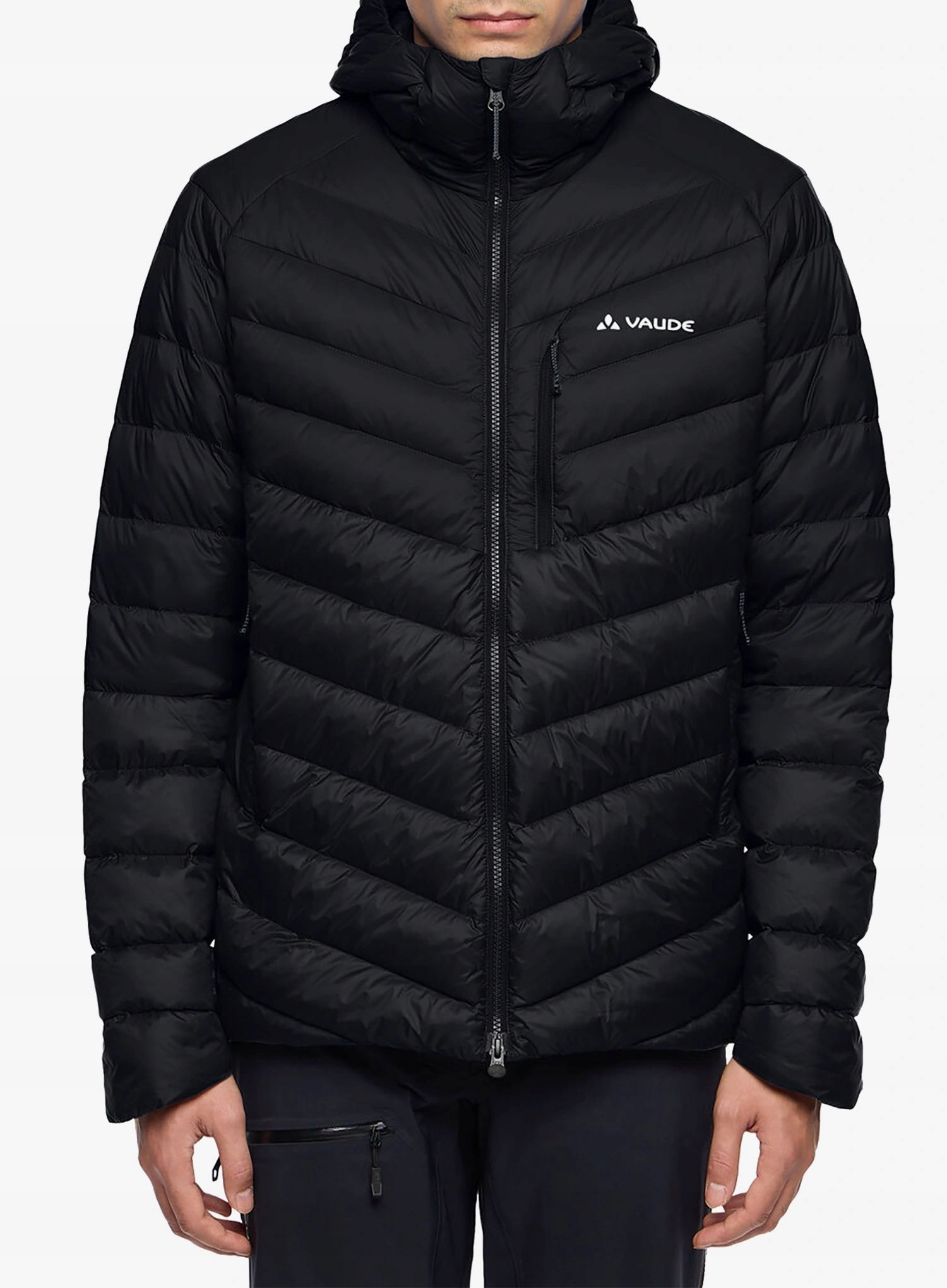 Péřová bunda Vaude Monviso Down Hooded Jacket černá, velikost XL