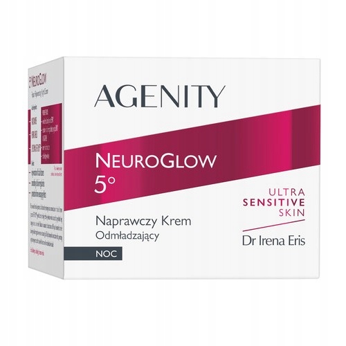 Agenity 5° Neuroglow, naprawczy krem odmładzający na noc, 50 ml