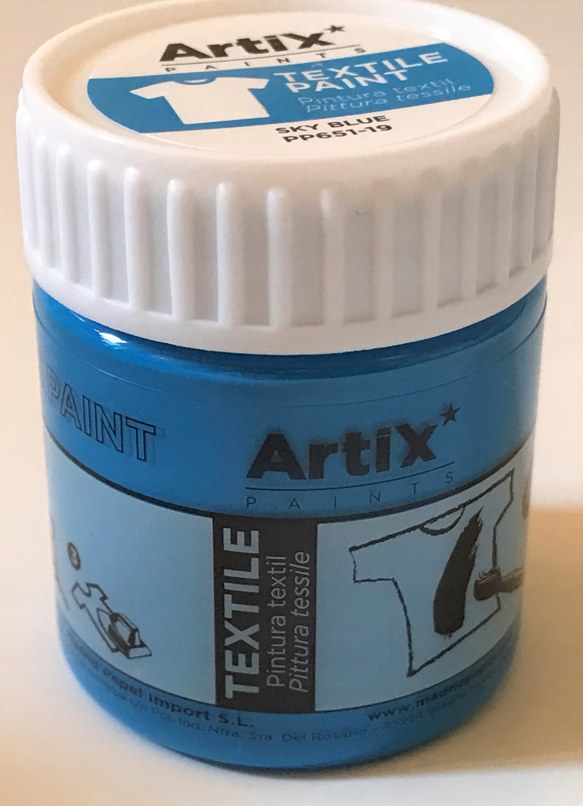 FARBY DO TKANIN 45ML BŁĘKITNE NIEBO 2837