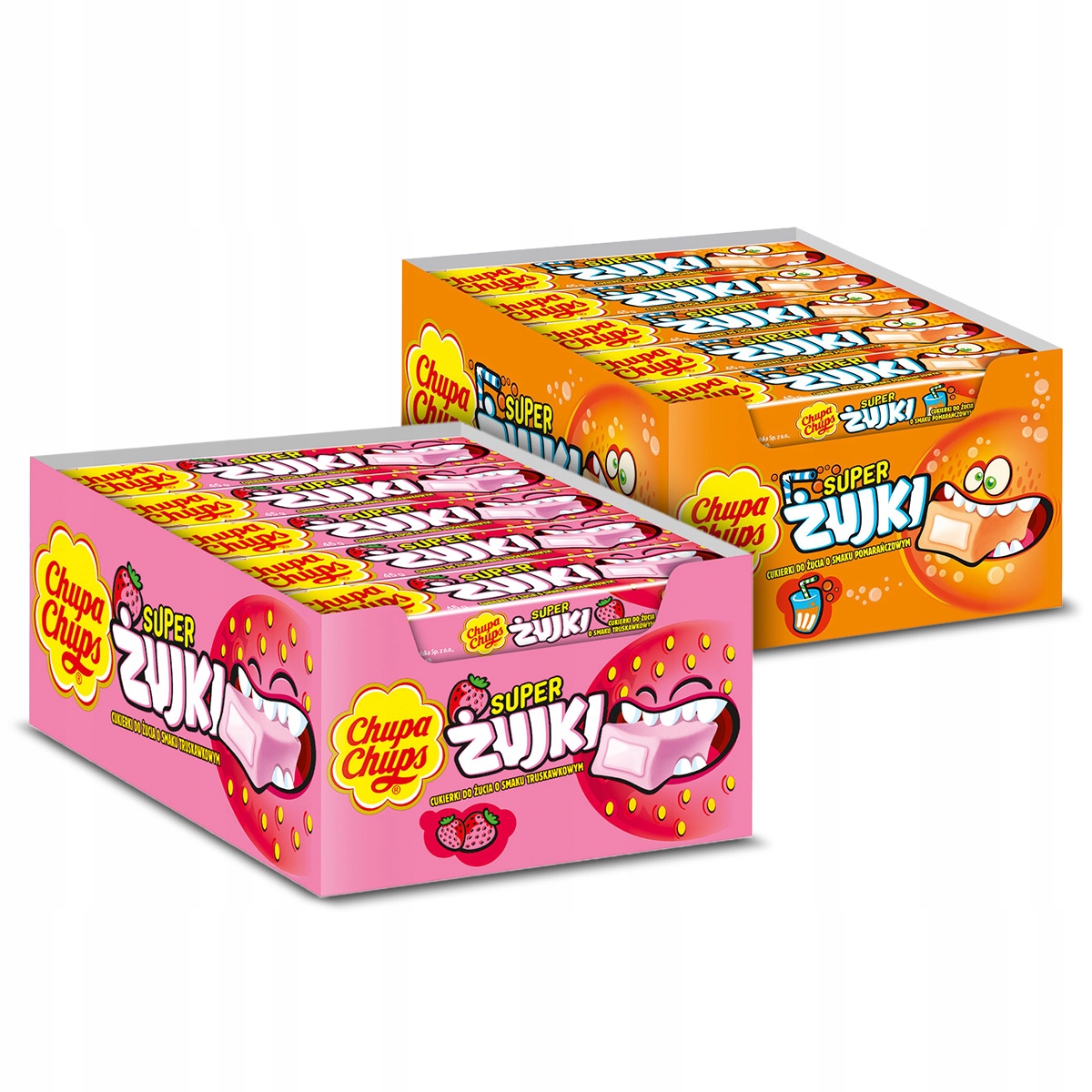 Chupa Chups cukierki truskawkowe i pomarańczowe 40x45g