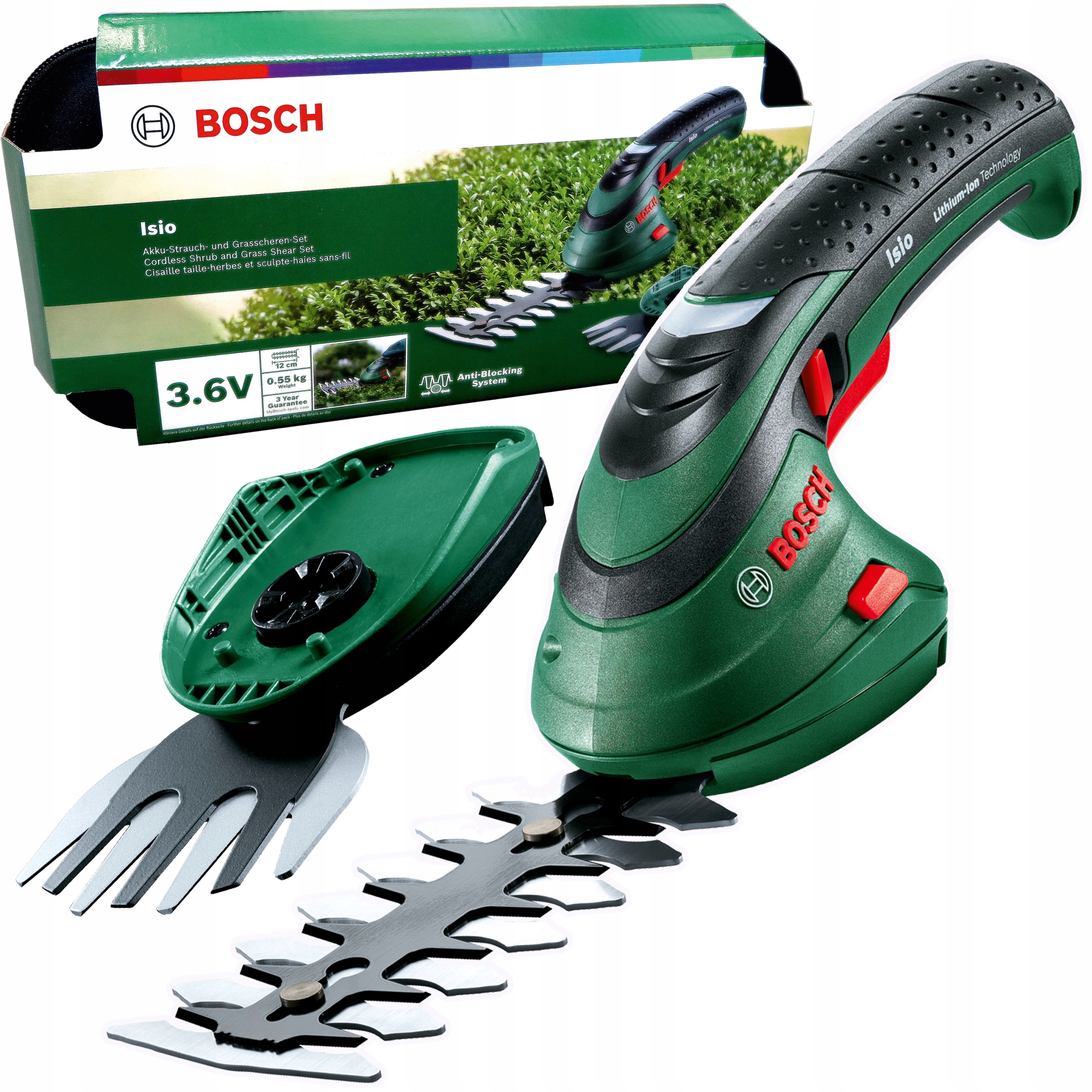 Nożyce akumulatorowe do trawy i żywopłotu Bosch ISIO3 0600833108