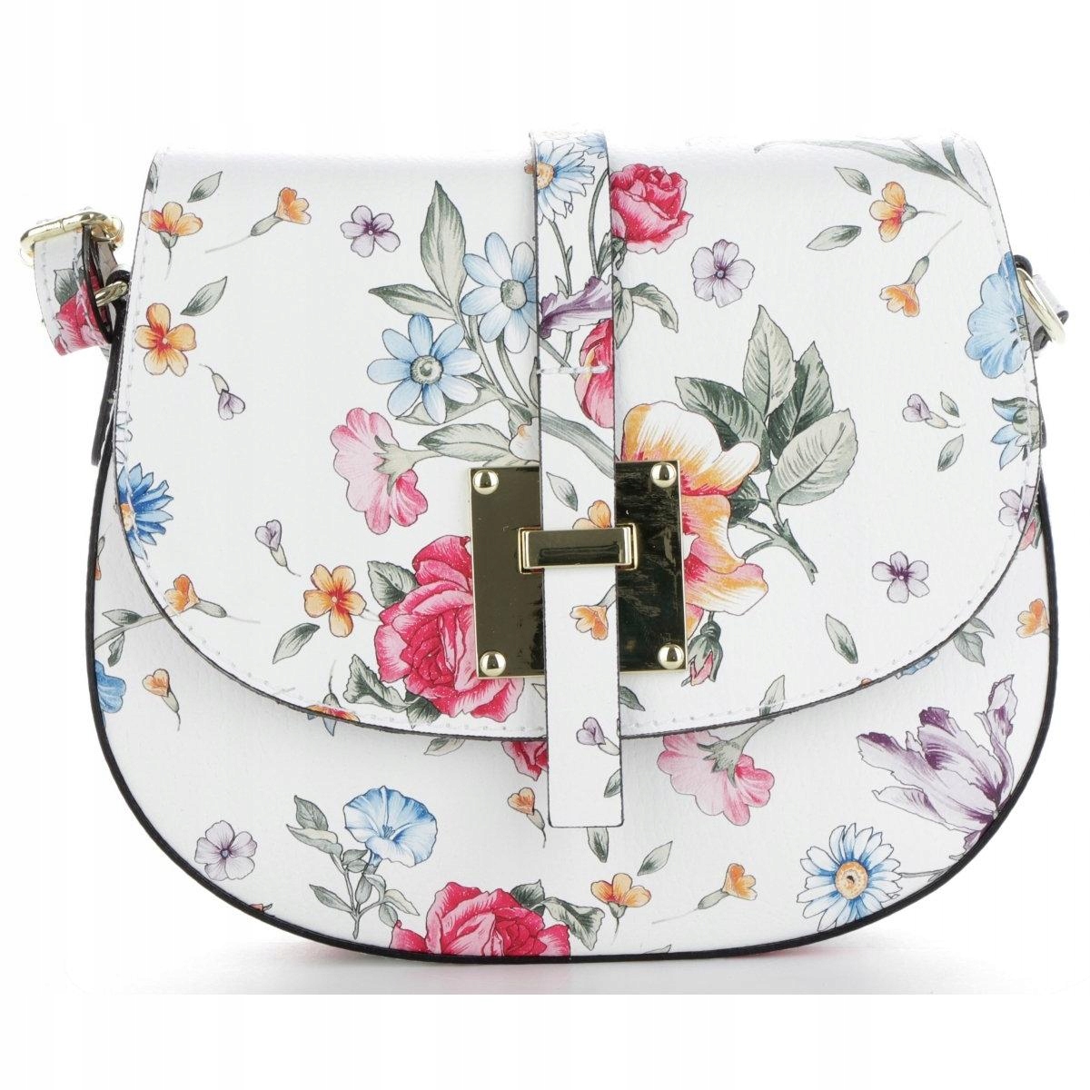 Kožená kabelka Přes Rameno Vittoria Gotti Bílá Folk