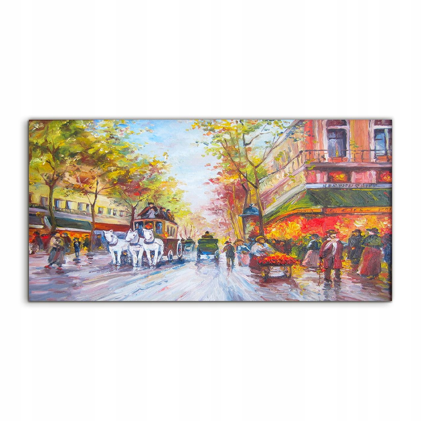 Akrylový obraz 120x60 na stenu Mesto Obchody Paríž