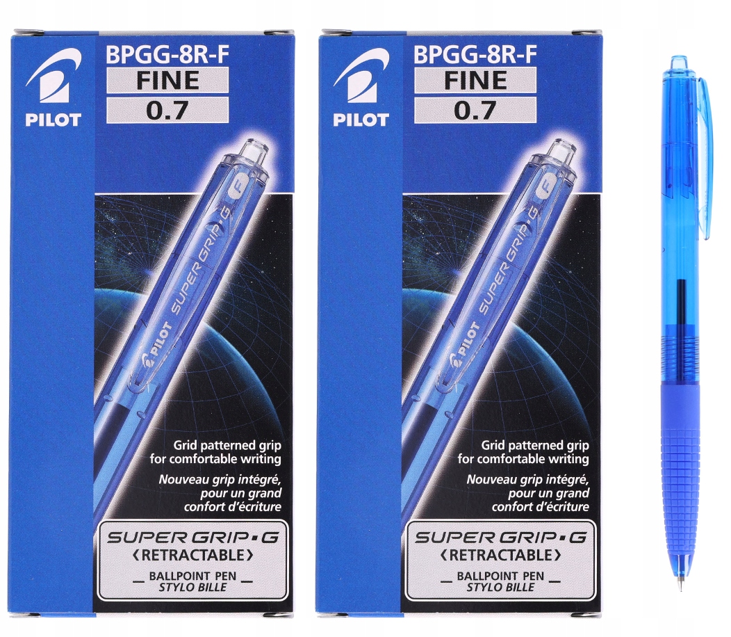 Długopis Automatyczny Niebieski Pilot Grip G 0.7mm tusz olejowy x 24