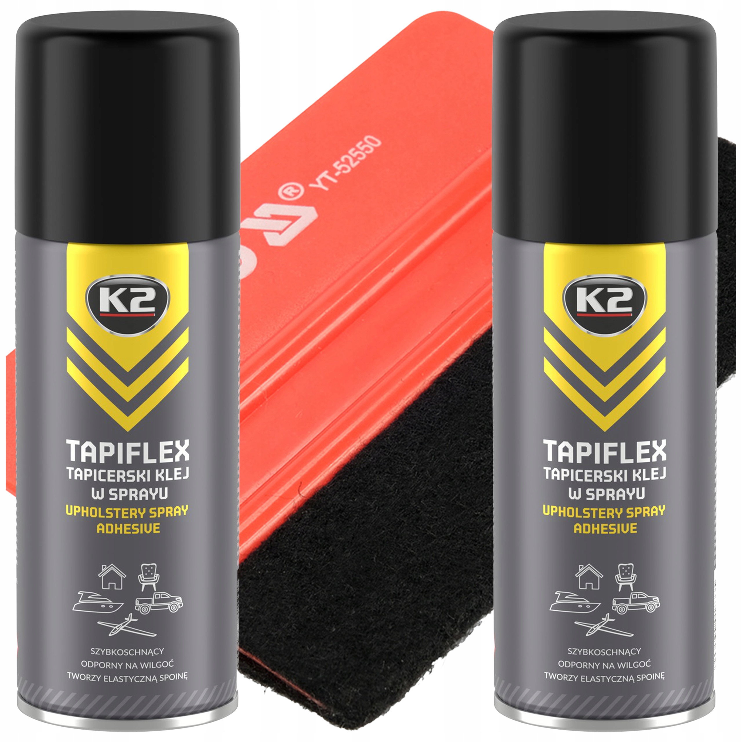 Klej podsufitki samochodowej Zestaw naprawczy K2 Tapiflex 400ml Rakla