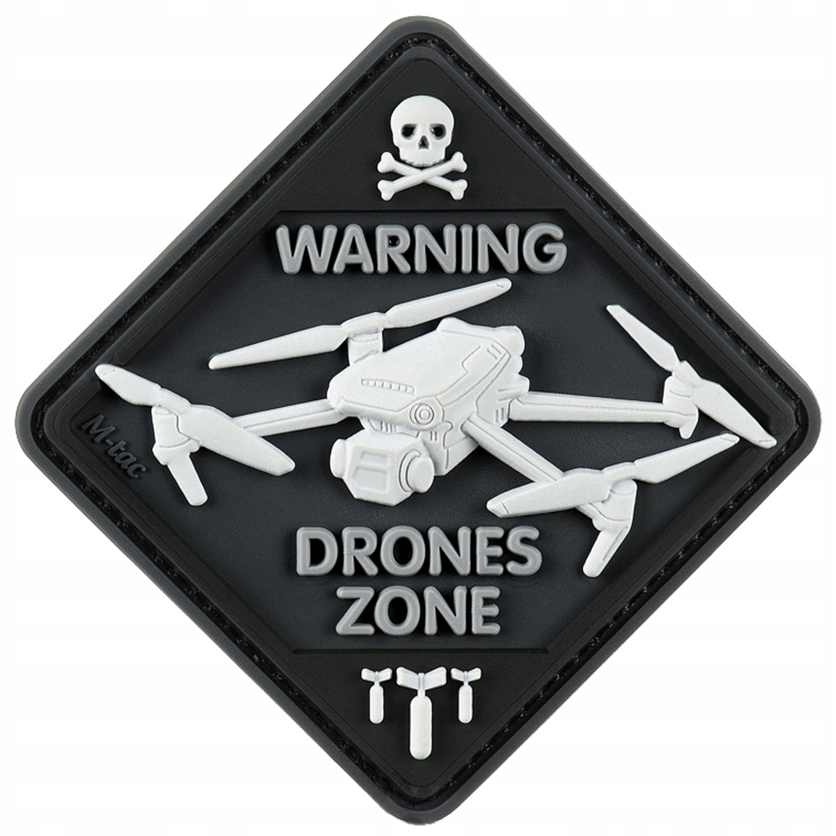 Naszywka emblemat 3D Drones Zone Pvc rzep M-Tac czarna