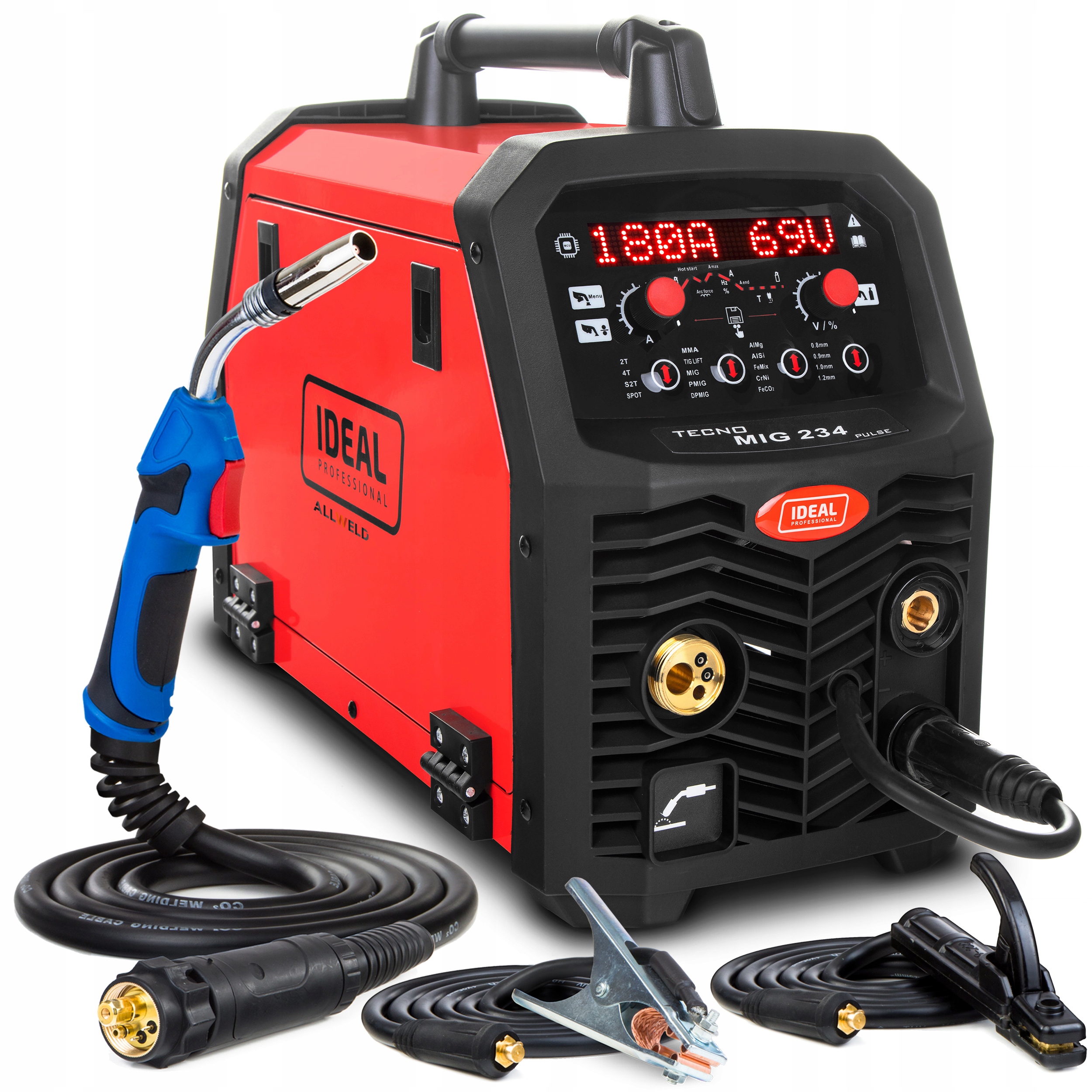 Svařovací Stroj Migomat Ideal Mig 234 Dual Puls Mma Tig Alu Syn 200A 230V 4X4 Flux