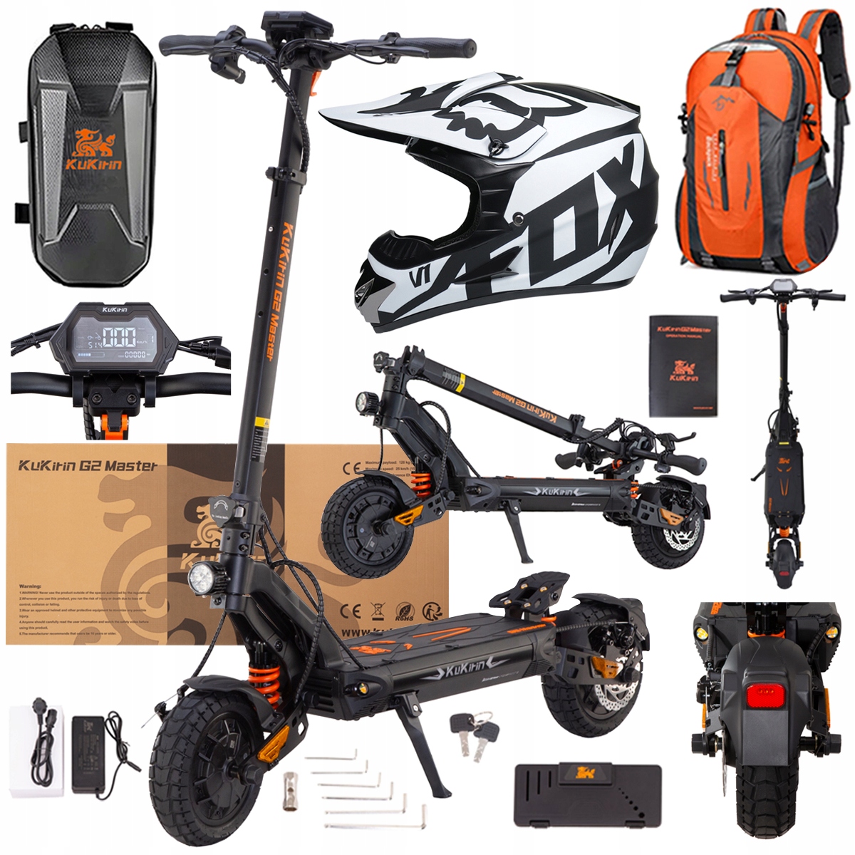 Kukirin G2 Master elektrické vozidlo 2000W 52V 20.8AH 70KM 60KM/H +Dárek