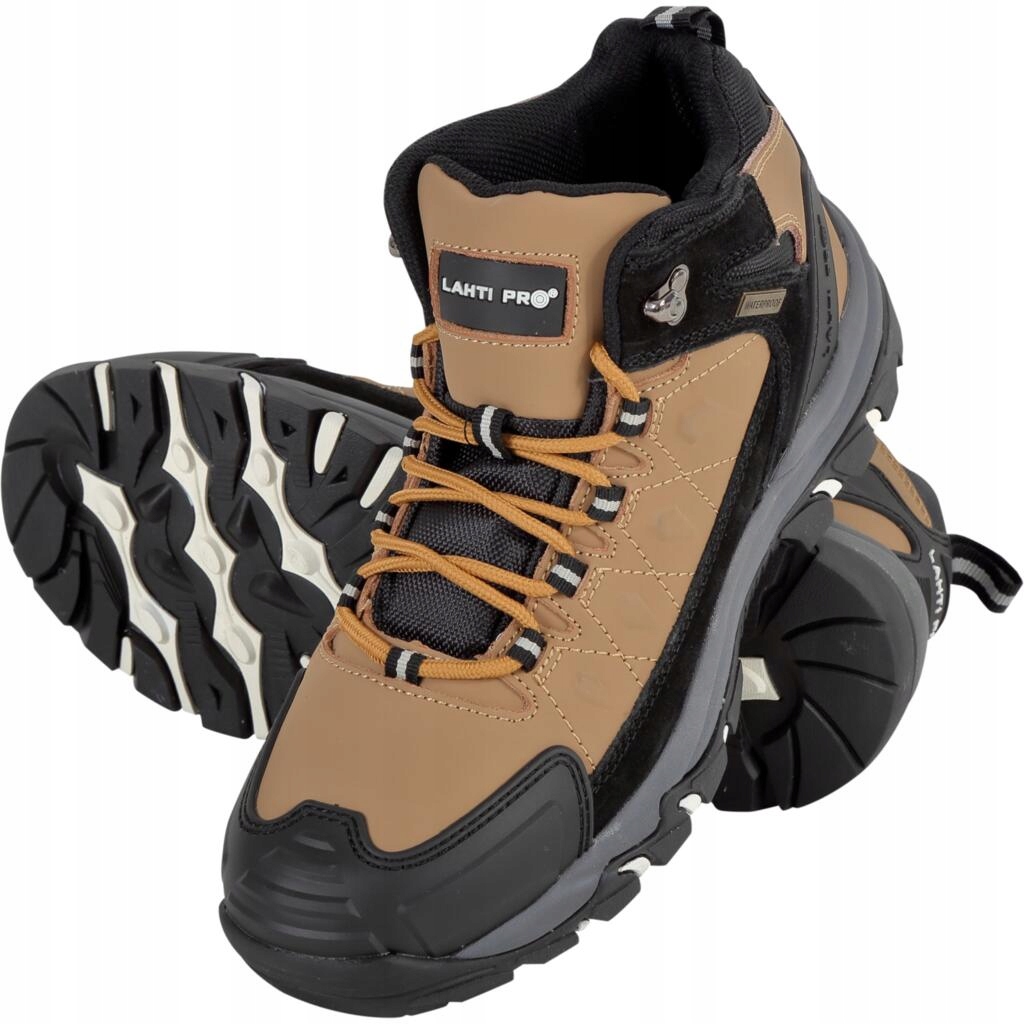 Trzewiki obuwie robocze bez podnoska nubukowe beżowo-czarne 39 Lahti Pro