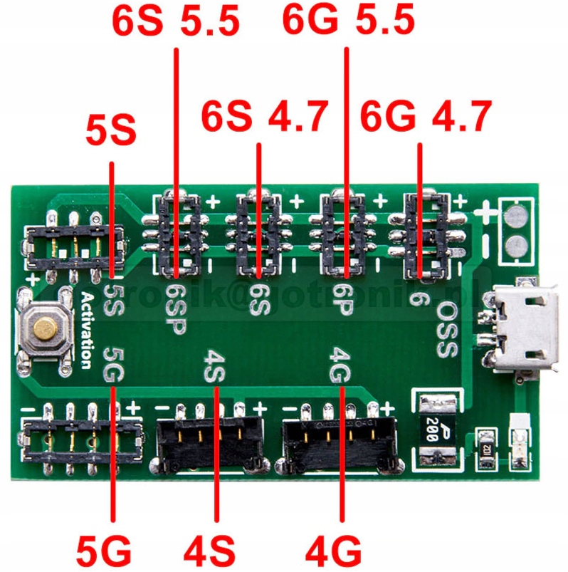 Moduł ładowarki serwisowej Iphone -aktywator W111A Producent BTE