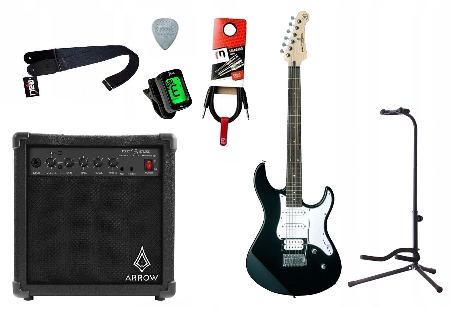 Elektrická kytara Yamaha Pacifica 112V Bl 15W kabelový zesilovač