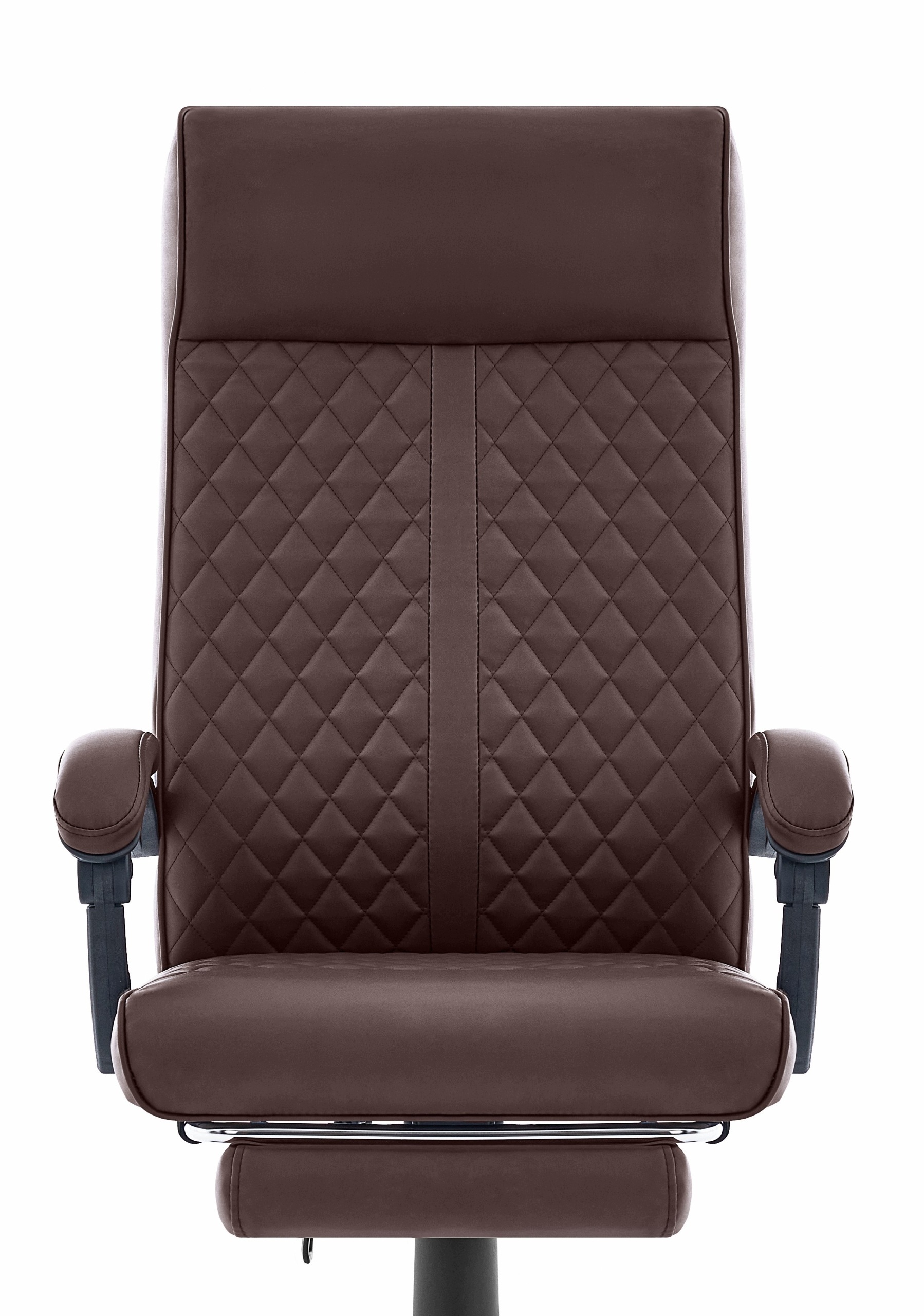 Fotel gamingowy Hells Chair HC-1030 Brązowy Brown z podnóżkiem Ekoskóra