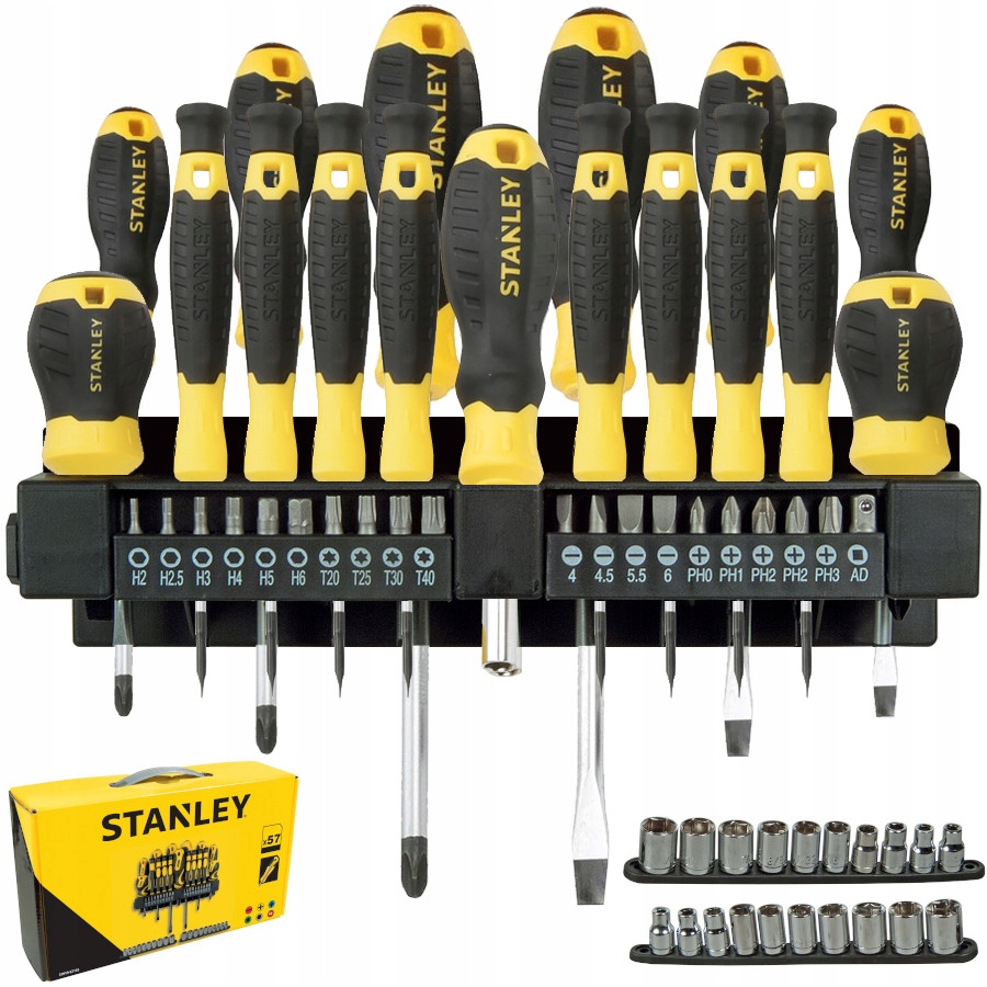 

Stanley 62143 Zestaw Wkrętaków Śrubokręty 57el