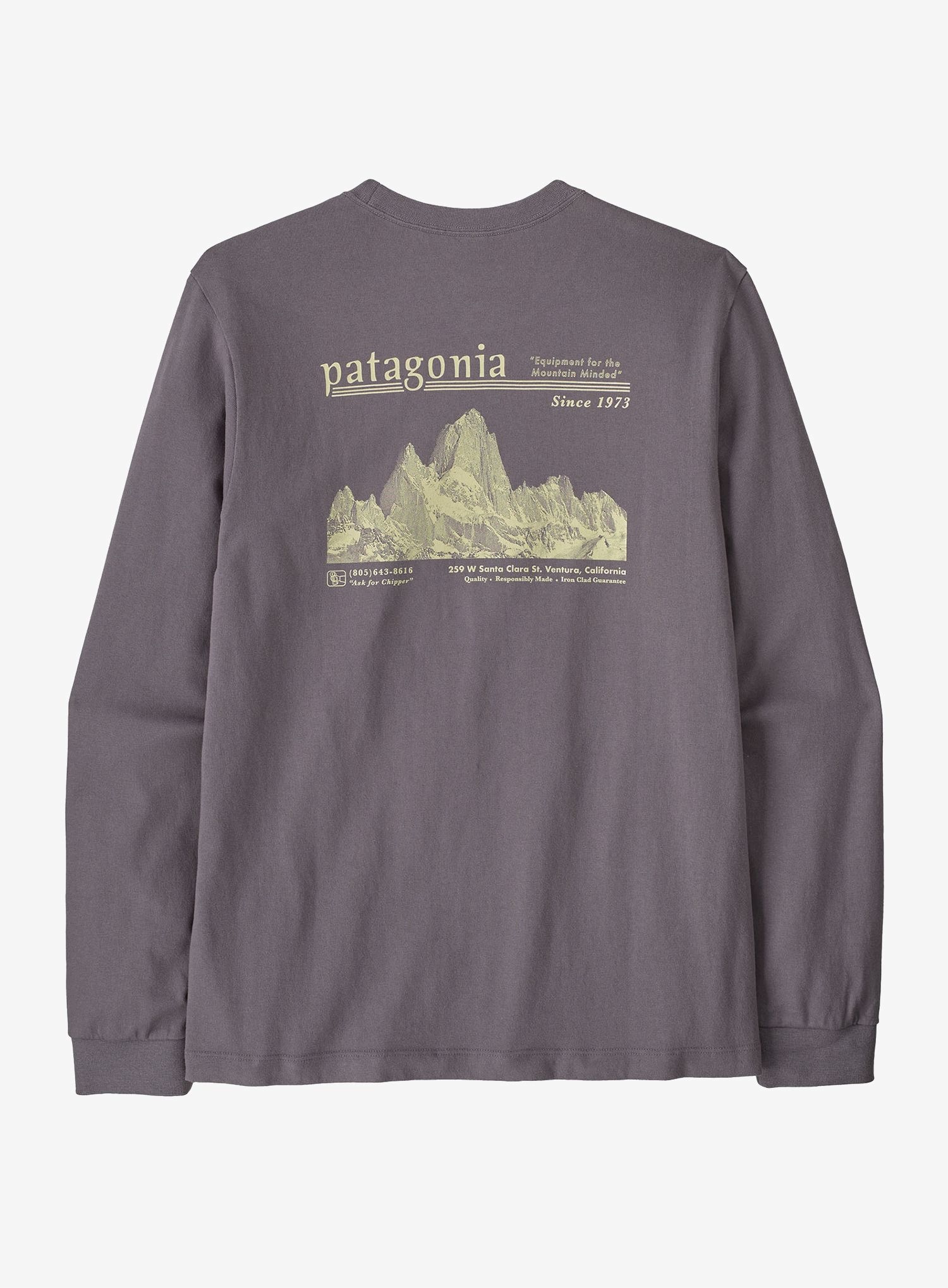 Bluza bez kaptura Patagonia L/s Mw Hut Tripper Skyline T-Shirt m. grey L