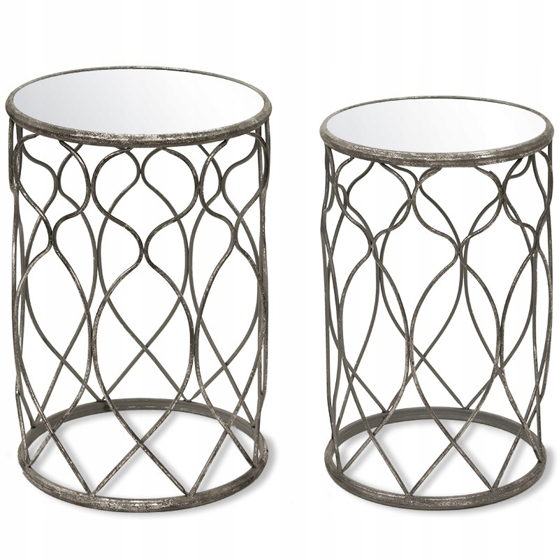 Stolík Komplet, Prelamovaný, Retro, Štýlový, 2 Ks