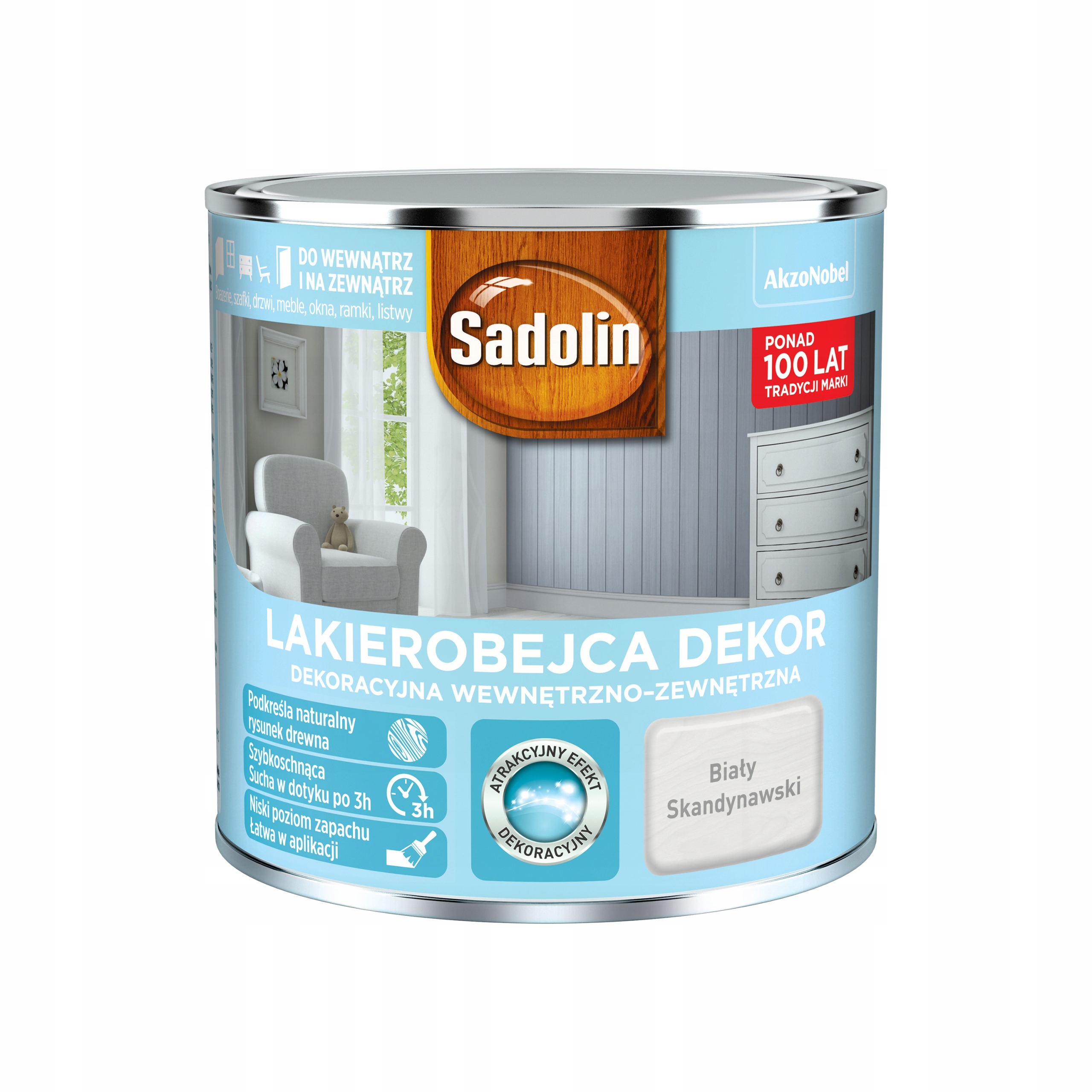 

Sadolin LakierobejcaDEKOR Biały Skandynawski 0,25L