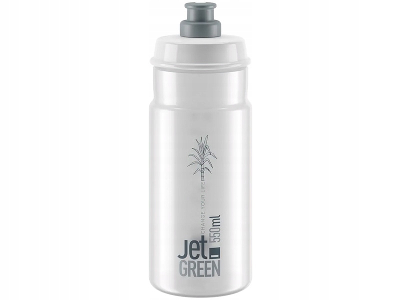 Bidon Elite Jet Green 550 ml Przezroczysty