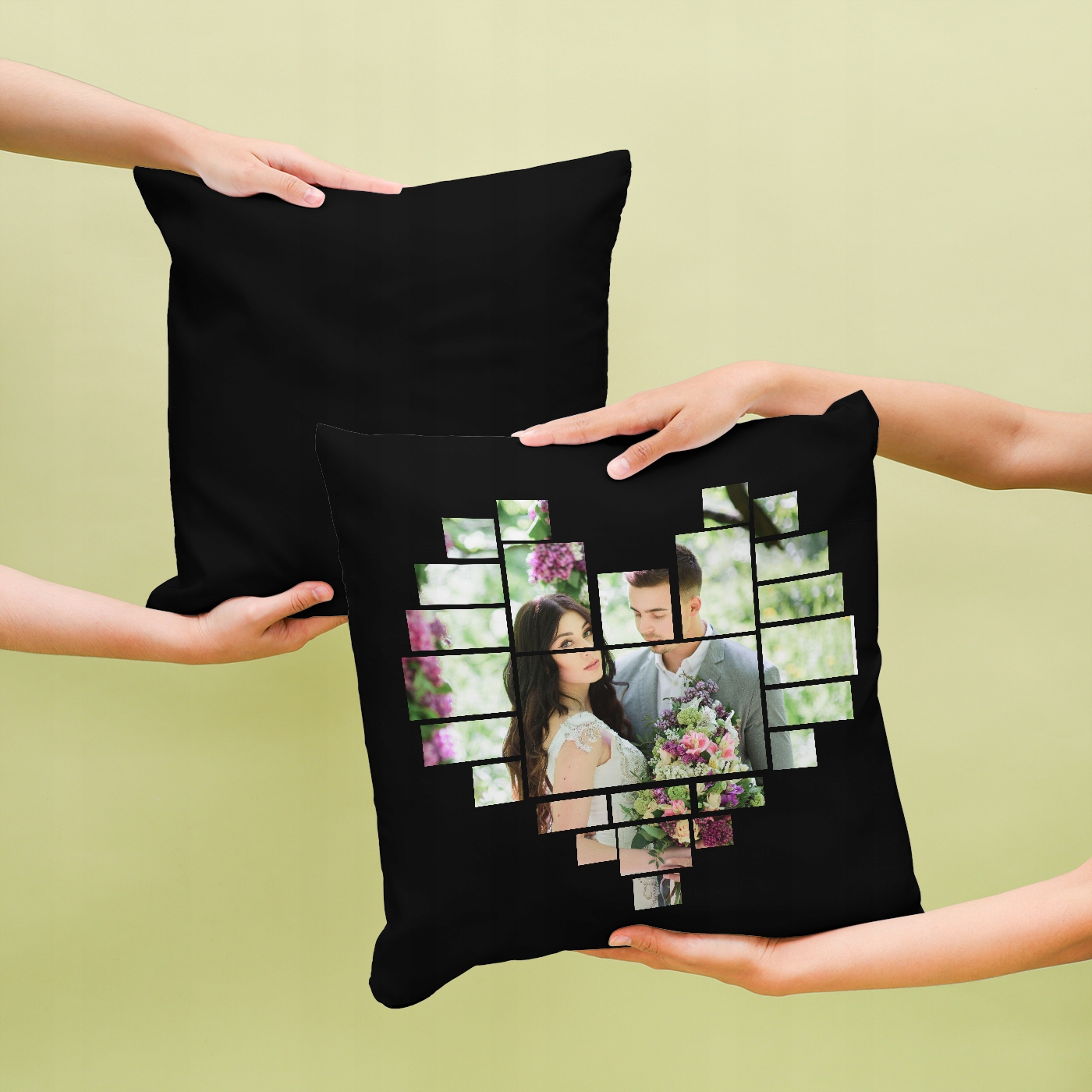 FOTO PODUSZKA PLUSZOWA ZE ZDJĘCIEM KOLAŻ Z SERCA Marka inna