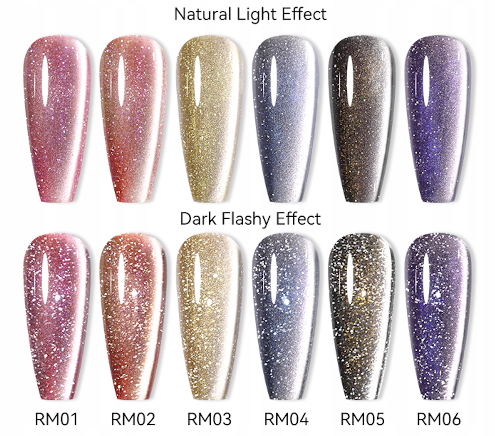 BORN PRETTY - Reflective Moonlight CAT EYE - LAKIER MAGNETYCZNY FLASH RM05 Pojemność 10 ml