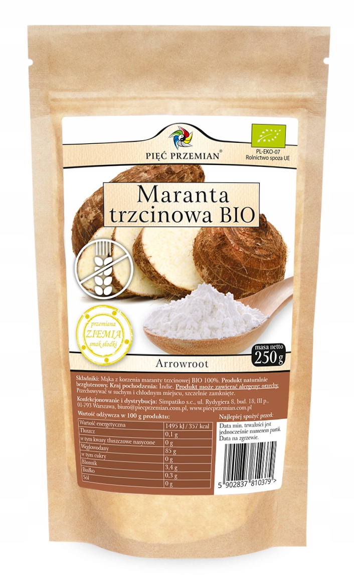 Levně 3x Pięć Przemian Maranta třtinová bezlepková Bio 250 g