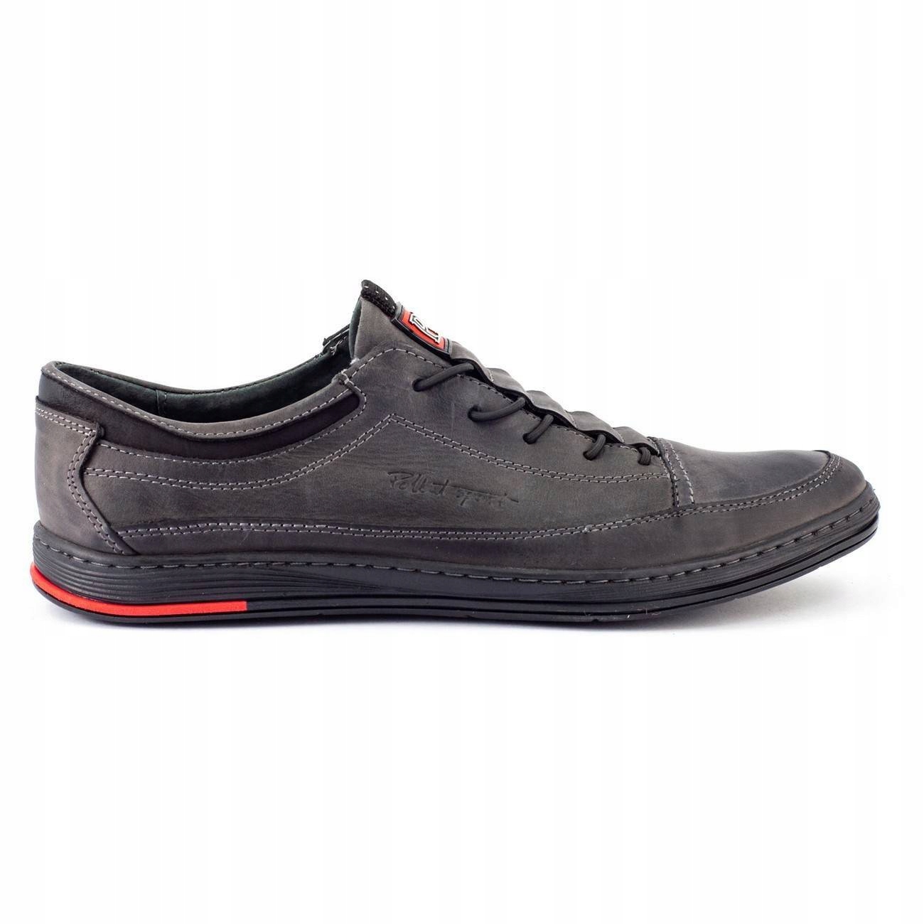 

Buty Męskie Skóra Casual K22 Szary Polskie 41