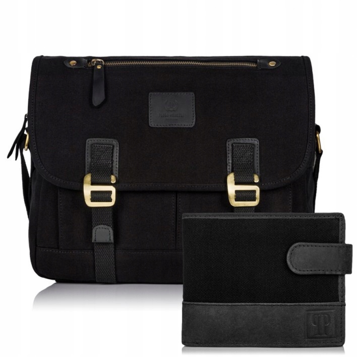 Dárková Sada Pro Muže: Pánská Taška Přes Rameno a Kožená Peněženka