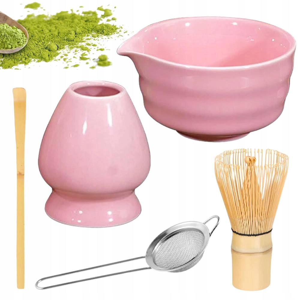 Levně Sada Na Výrobu Matchy Šlehací Metla Chasen Metla S Mísou 5 Kusů Dárek