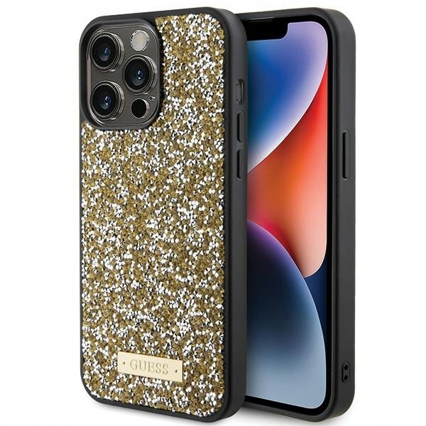 Guess GUHCP15LPFGSBSD iPhone 15 Pro 6.1" žlutý/žlutý hardcase Rhinestone M