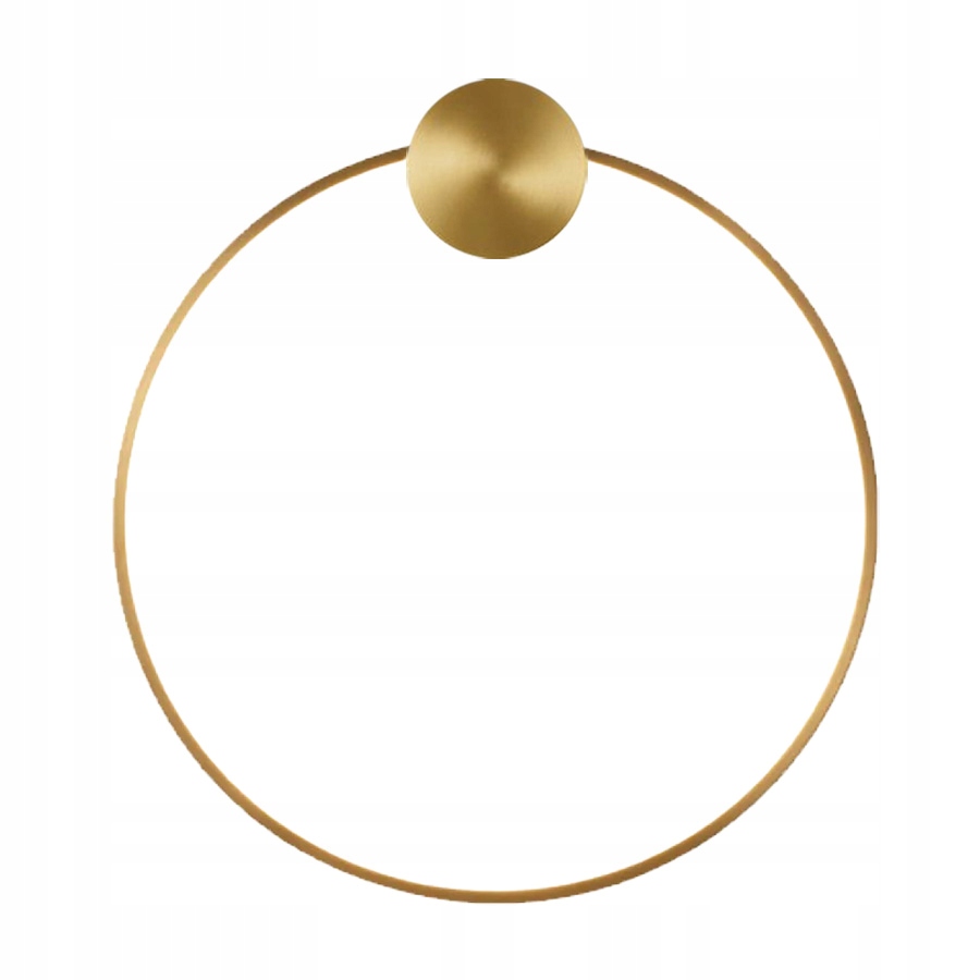 Nástenná Lampa Nástenná Led Ring Kruh Old Gold Zlatá Brúsená 40 CM