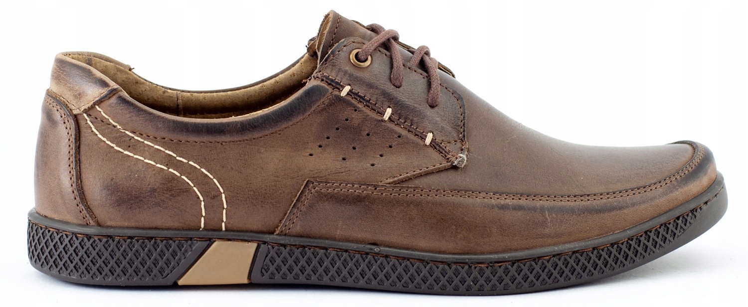 

Buty Męskie Casual Skóra Komodo 911 Brąz 40