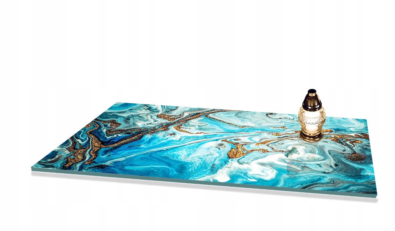 Podstavec Velký na Hřbitov pod Zničení Tvrzené Sklo Pomník 80x52cm